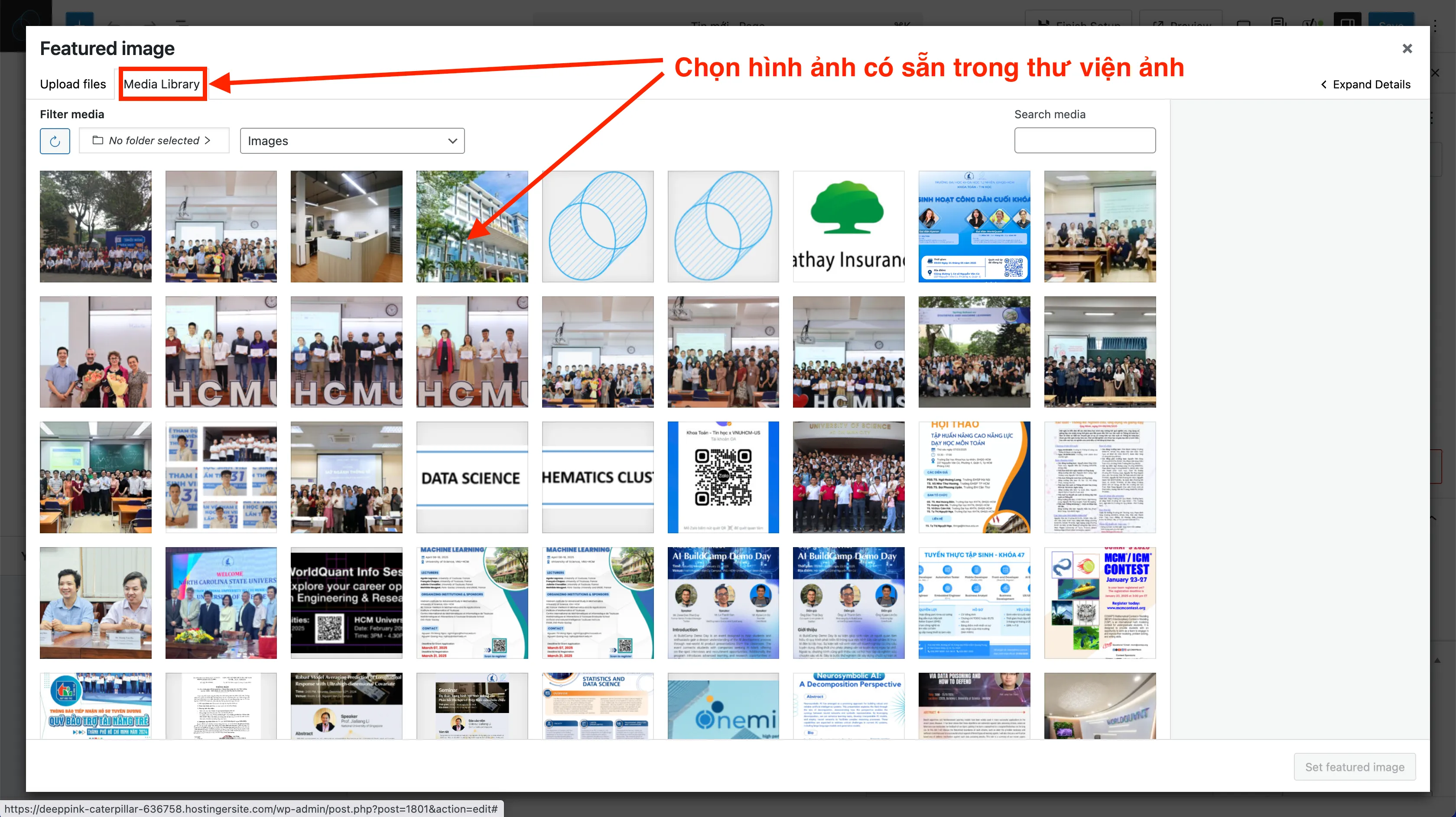 Chọn ảnh có sẵn
